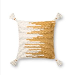 Kerrigan gold pillow case by Magnolia Home Joanna Gaines 18x18 inch throw pillow